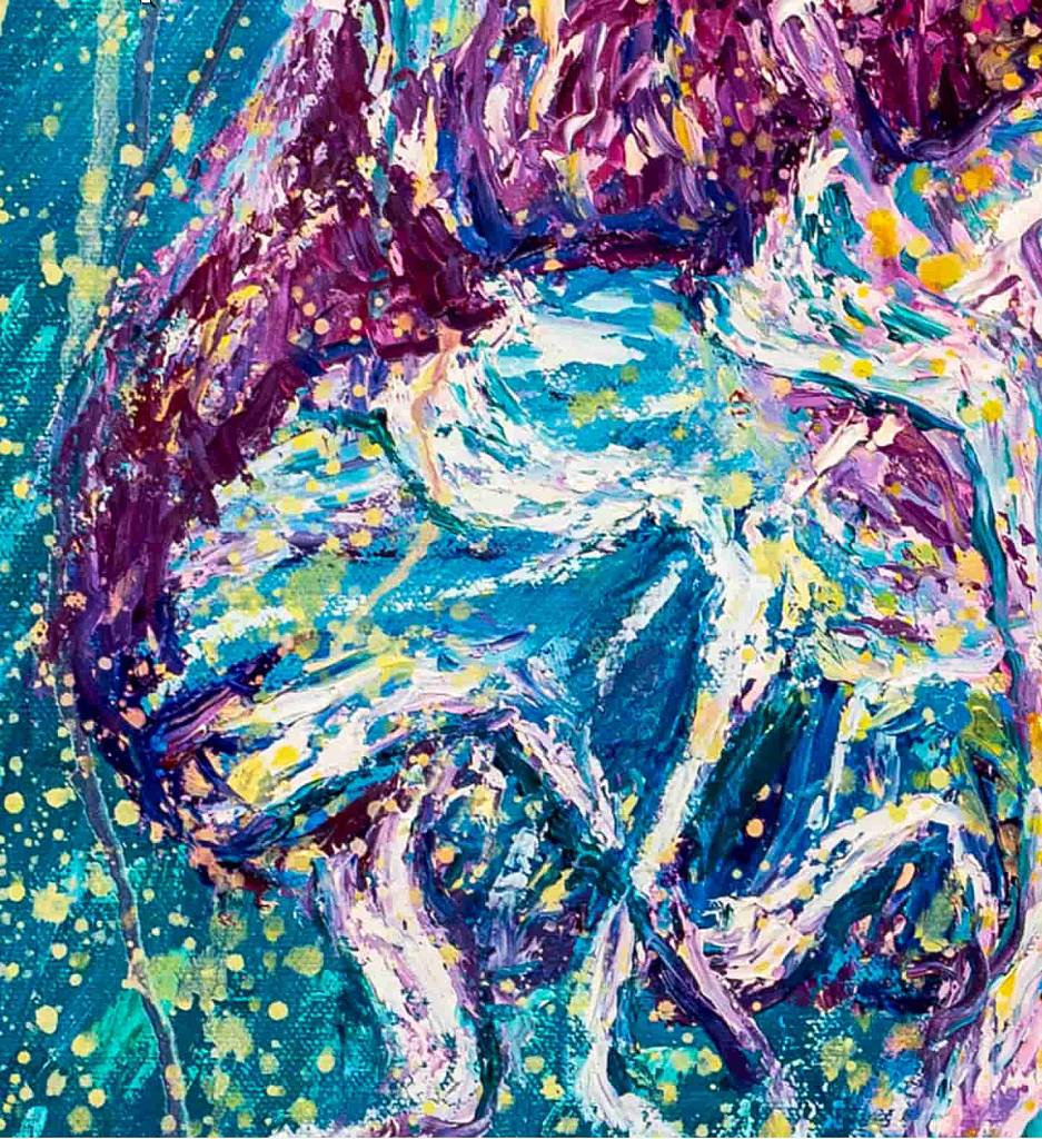 Картина маслом Медуза в абстрактном стиле  Фото #1