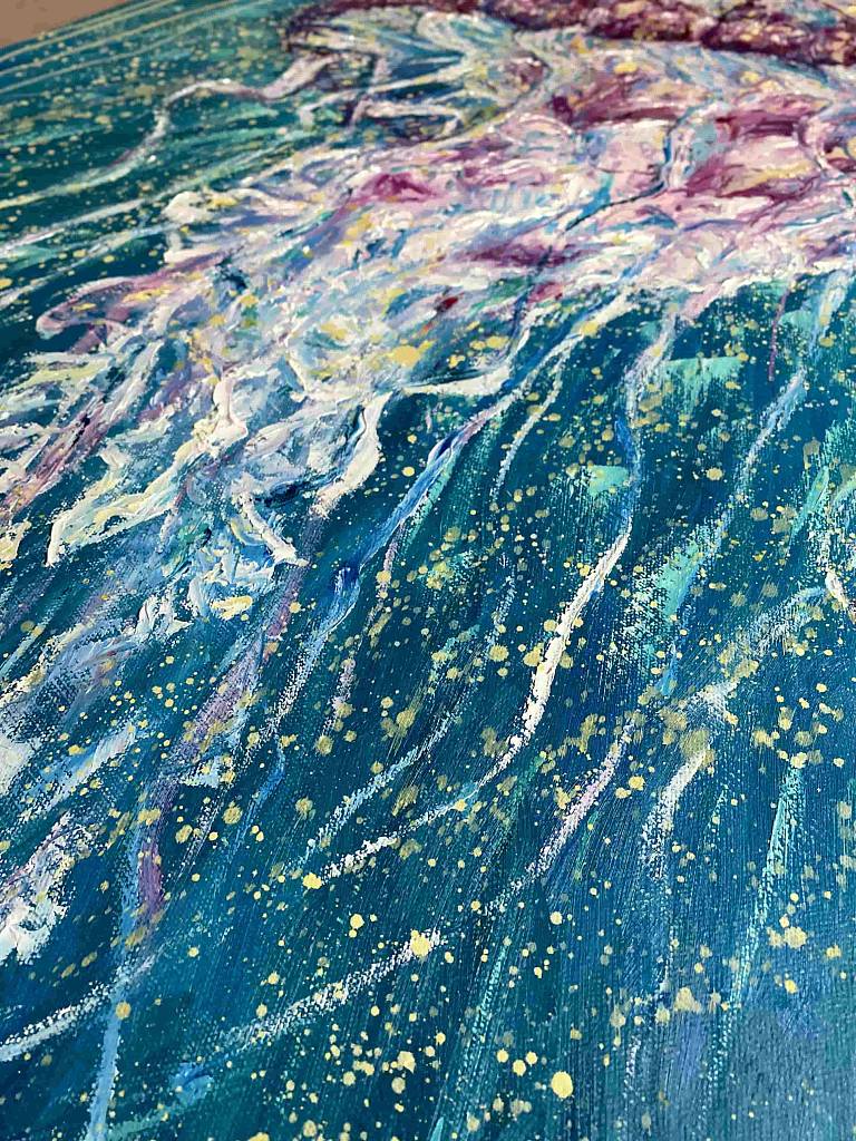 Картина маслом Медуза в абстрактном стиле  Фото #1