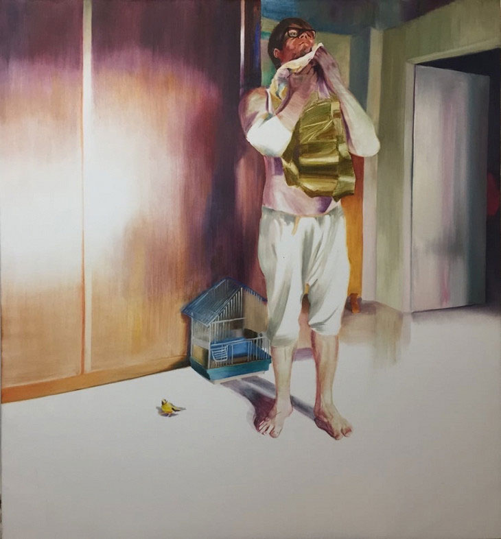 Картина «Мужчина с забинтованным локтем». Автор Кирилл Гаршин